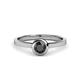 1 - Natare 0.50 ct Black Diamond Round (5.00 mm) Solitaire Engagement Ring  