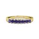 1 - Evia 0.91 ctw Iolite (3.00 mm) Seven Stone Wedding Band 
