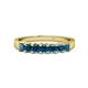 1 - Evia 0.91 ctw London Blue Topaz (3.00 mm) Seven Stone Wedding Band 