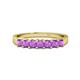 1 - Evia 0.95 ctw Amethyst (3.00 mm) Seven Stone Wedding Band 