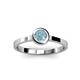 3 - Natare 0.40 ct Aquamarine Round (5.00 mm) Solitaire Engagement Ring  