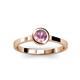 3 - Natare 0.40 ct Pink Tourmaline Round (5.00 mm) Solitaire Engagement Ring  
