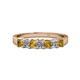 1 - Evia 3.00 mm Citrine and Diamond Wedding Band 