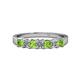 1 - Evia 3.00 mm Peridot and Diamond Wedding Band 