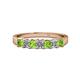 1 - Evia 3.00 mm Peridot and Diamond Wedding Band 