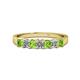 1 - Evia 3.00 mm Peridot and Diamond Wedding Band 