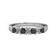 1 - Evia 3.00 mm Black and White Diamond Wedding Band 