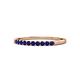 1 - Clara 1.80 mm Blue Sapphire 10 Stone Wedding Band 