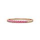 1 - Clara 1.80 mm Pink Tourmaline 10 Stone Wedding Band 