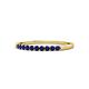 1 - Clara 1.80 mm Blue Sapphire 10 Stone Wedding Band 