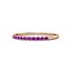 1 - Clara 1.80 mm Amethyst 10 Stone Wedding Band 