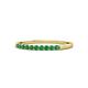 1 - Clara 1.80 mm Emerald 10 Stone Wedding Band 