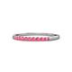 1 - Clara 1.80 mm Pink Tourmaline 10 Stone Wedding Band 