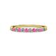 3 - Clara 2.40 mm Pink Sapphire and Diamond 10 Stone Wedding Band 