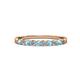 3 - Clara 2.40 mm Aquamarine and Diamond 10 Stone Wedding Band 
