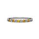 3 - Clara 2.40 mm Citrine and Diamond 10 Stone Wedding Band 