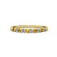 3 - Clara 2.40 mm Citrine and Diamond 10 Stone Wedding Band 