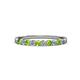 3 - Clara 2.40 mm Peridot and Diamond 10 Stone Wedding Band 