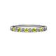 3 - Clara 2.40 mm Yellow and White Diamond 10 Stone Wedding Band 
