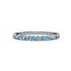 3 - Clara 2.40 mm Blue Topaz and Diamond 10 Stone Wedding Band 