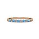 3 - Clara 2.40 mm Blue Topaz and Diamond 10 Stone Wedding Band 