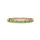 3 - Clara 2.40 mm Peridot and Diamond 10 Stone Wedding Band 