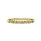 3 - Clara 2.40 mm Yellow Sapphire and Diamond 10 Stone Wedding Band 