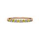 3 - Clara 2.40 mm Yellow Sapphire and Diamond 10 Stone Wedding Band 