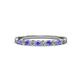 3 - Clara 2.40 mm Tanzanite and Diamond 10 Stone Wedding Band 
