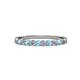 3 - Clara 2.40 mm Aquamarine and Diamond 10 Stone Wedding Band 
