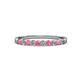3 - Clara 2.40 mm Pink Tourmaline and Diamond 10 Stone Wedding Band 