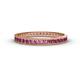 1 - Rebica 2.50 mm Princess Cut Pink Tourmaline Eternity Band 