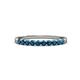 2 - Clara 2.40 mm Blue Diamond 10 Stone Wedding Band 