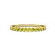 2 - Clara 2.40 mm Yellow Diamond 10 Stone Wedding Band 