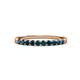 2 - Clara 2.40 mm London Blue Topaz 10 Stone Wedding Band 