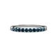 2 - Clara 2.40 mm London Blue Topaz 10 Stone Wedding Band 