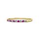 1 - Clara 1.80 mm Amethyst and Diamond 10 Stone Wedding Band 