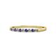 1 - Clara 1.80 mm Iolite and Diamond 10 Stone Wedding Band 