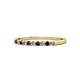 1 - Clara 1.80 mm Red Garnet and Diamond 10 Stone Wedding Band 