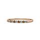 1 - Clara 1.80 mm Smoky Quartz and Diamond 10 Stone Wedding Band 