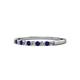 1 - Clara 1.80 mm Blue Sapphire and Diamond 10 Stone Wedding Band 