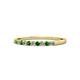 1 - Clara 1.80 mm Green Garnet and Diamond 10 Stone Wedding Band 