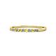 1 - Clara 1.80 mm Yellow Sapphire and Diamond 10 Stone Wedding Band 