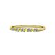 1 - Clara 1.80 mm Yellow and White Diamond 10 Stone Wedding Band 
