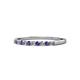 1 - Clara 1.80 mm Iolite and Diamond 10 Stone Wedding Band 