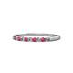 1 - Clara 1.80 mm Ruby and Diamond 10 Stone Wedding Band 