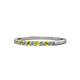 1 - Clara 1.80 mm Yellow and White Diamond 10 Stone Wedding Band 