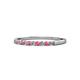 1 - Clara 1.80 mm Pink Tourmaline and Diamond 10 Stone Wedding Band 