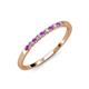 2 - Clara 1.80 mm Amethyst and Diamond 10 Stone Wedding Band 