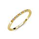 2 - Clara 1.80 mm Citrine and Diamond 10 Stone Wedding Band 